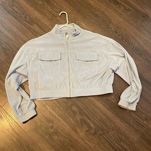 Women’s Aerie Corduroy Zip Up. Size x-large. Great Condition. Baby blue color